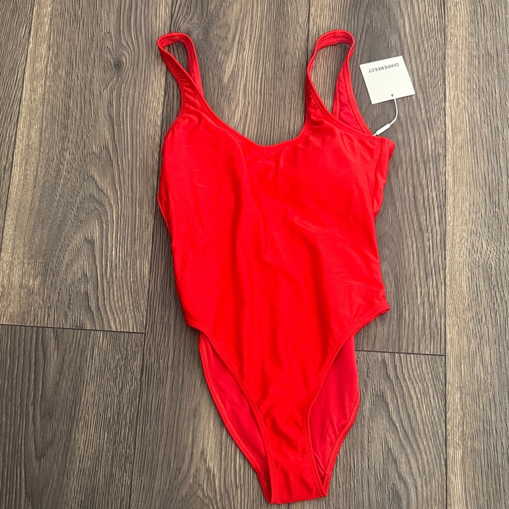 Vibrant Red One-Piece Swimsuit